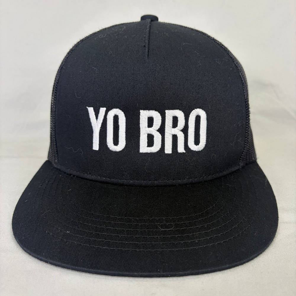 Outdoor Cap Trucker Hat Yo Bro Mens OSFM Black Snapback Mesh OC510HP